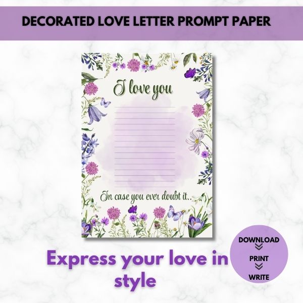 In Case You Ever Doubt – Guided Love Letter Paper & Envelope Set