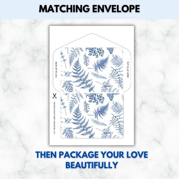 I love you deep- Love Letter Prompt Paper & Envelope Set (Lined)