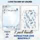 I love you deep- Love Letter Prompt Paper & Envelope Set (Unlined)