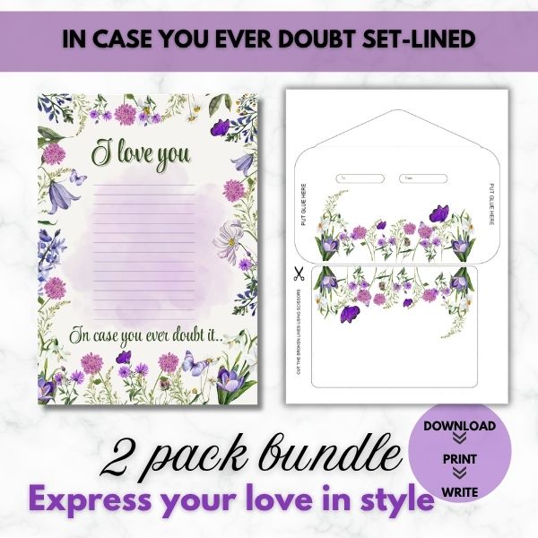 In Case You Ever Doubt – Guided Love Letter Paper & Envelope Set