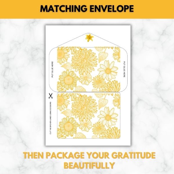You Brighten My Life- Gratitude Letter Prompt Paper Set( Lined)